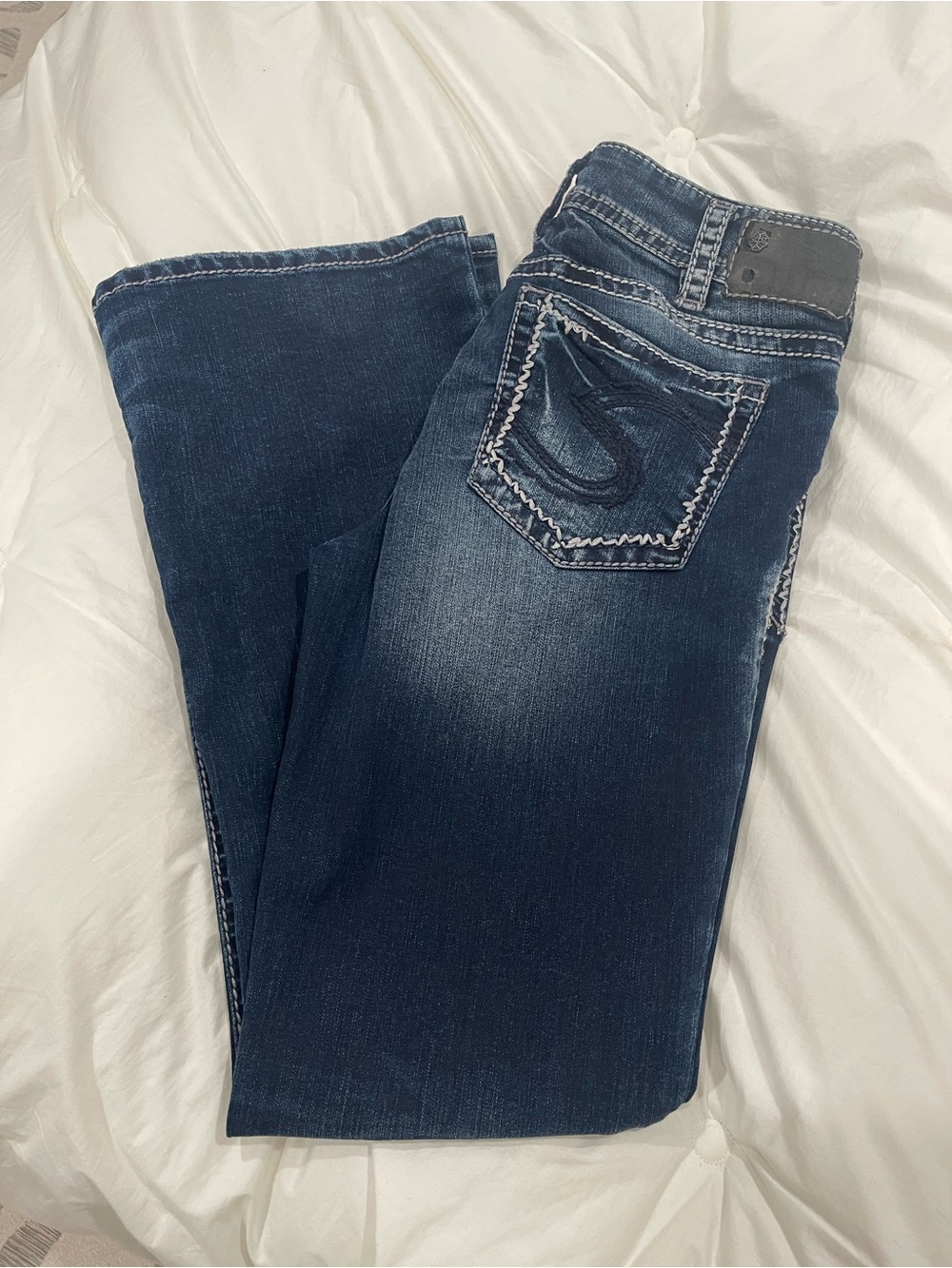 Silver Jeans Dark Blue Bootcut with Contrast Stitching
